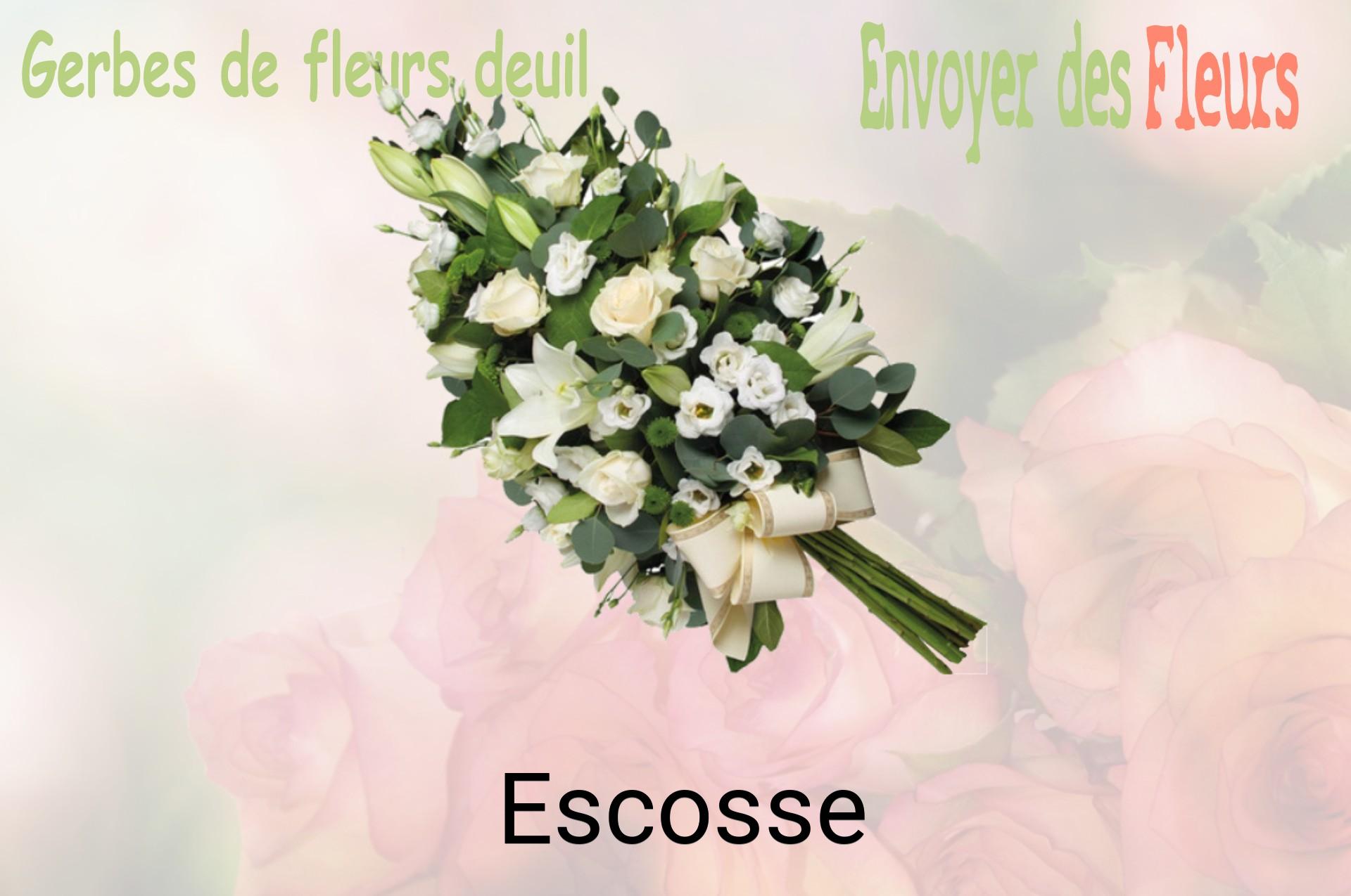 Gerbe de fleurs de deuil livrée à Escosse